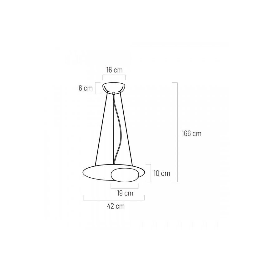 LED Hanglamp aan een koord PETIT LED/12W/230V zwart