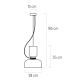 Hanglamp aan een koord ABEL 2xE27/11W/230V diameter 28 cm crème