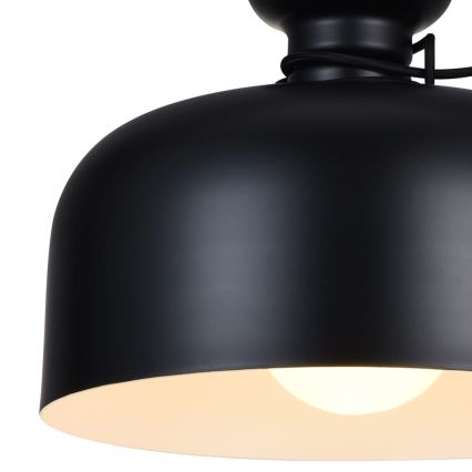 Hanglamp aan een koord ABEL 2xE27/11W/230V diameter 28 cm zwart