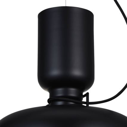 Hanglamp aan een koord ABEL 2xE27/11W/230V diameter 28 cm zwart