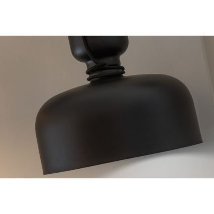 Hanglamp aan een koord ABEL 2xE27/11W/230V diameter 28 cm zwart