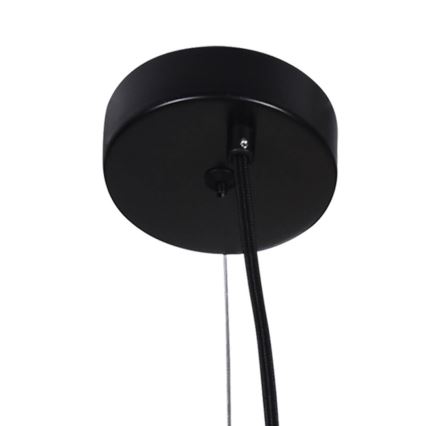 Hanglamp aan een koord ABEL 2xE27/11W/230V diameter 28 cm zwart