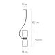 Hanglamp aan een koord ABEL 2xE27/11W/230V diameter 13 cm crème