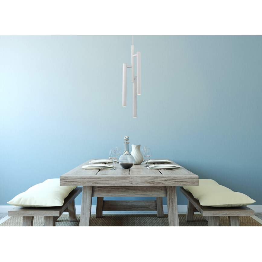 LED-kroonluchter aan kabel TUBULAR 3xLED/5W/230V wit