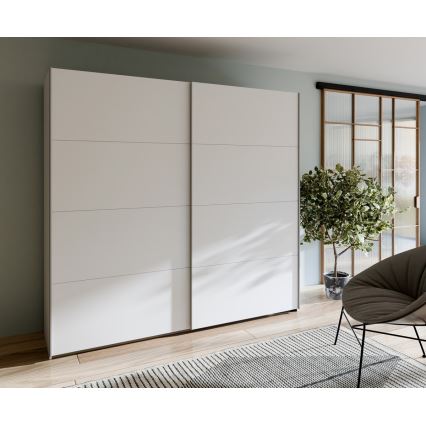 Kledingkast KARO 220x210 cm met spiegel, wit