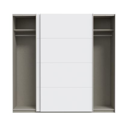 Kledingkast KARO 220x210 cm met spiegel, wit