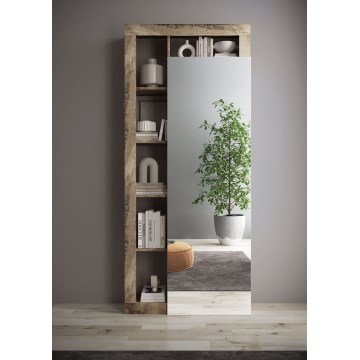 Kledingkast LENOR 91x209 cm wit/bruin