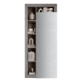 Kledingkast LENOR 91x209 cm wit/grijs betonlook