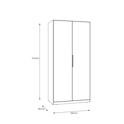 Kledingkast MARO 100x213 cm artisan eiken