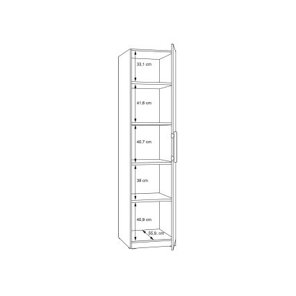 Kledingkast MARO 51x213 cm artisan eiken