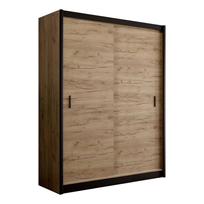 Kledingkast met schuifdeuren SAPHIRA 203x215 cm eiken craft