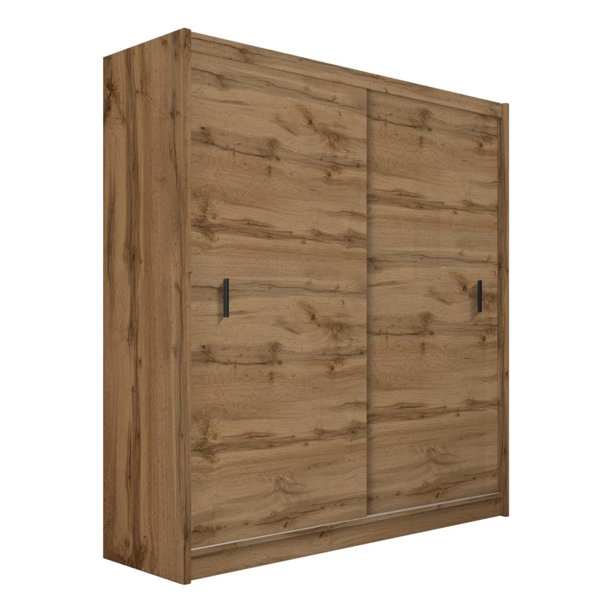 Kledingkast met schuifdeuren SAPHIRA 203x215 cm eiken wotan