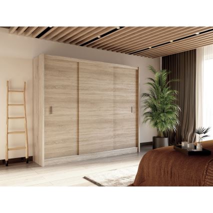 Kledingkast met schuifdeuren SAPHIRA 250x215 cm Sonoma eik