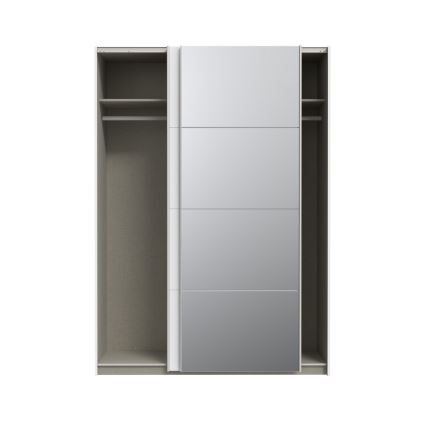 Kledingkast met spiegel KARO 150x210 cm wit