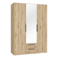 Kledingkast met spiegel MARO 150x213 cm artisan eiken