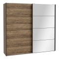 Kledingkast met spiegel OREN 220x210 cm artisan eik