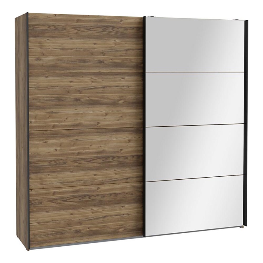 Kledingkast met spiegel OREN 220x210 cm artisan eik