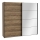 Kledingkast met spiegel OREN 220x210 cm artisan eik