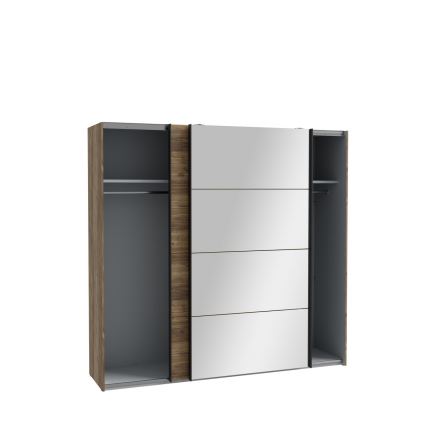 Kledingkast met spiegel OREN 220x210 cm artisan eik