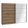 Kledingkast met spiegel OREN 270x210 cm artisan eiken