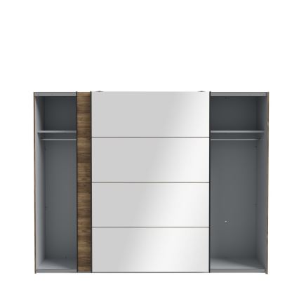 Kledingkast met spiegel OREN 270x210 cm artisan eiken