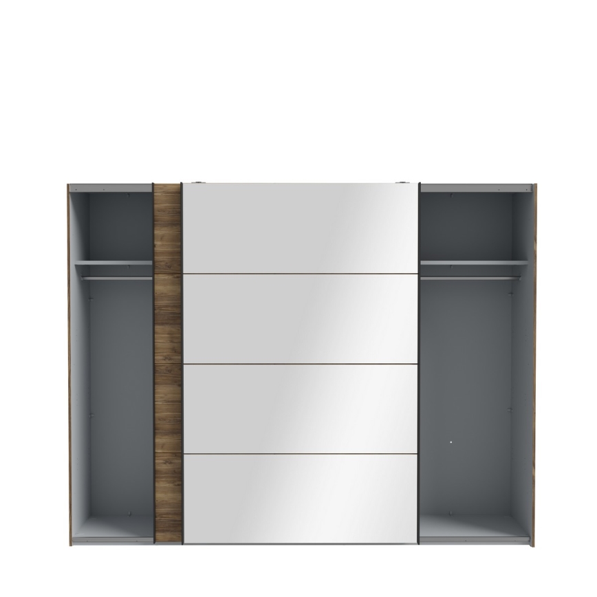 Kledingkast met spiegel OREN 270x210 cm artisan eiken