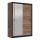 Kledingkast met spiegel SABRINA 150x215 cm eiken craft
