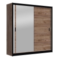Kledingkast met spiegel SABRINA 180x215 cm eiken craft