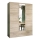 Kledingkast met spiegel SANNA 150x215 cm eiken sonoma