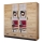 Kledingkast met spiegel SANNA 200x215 cm eiken craft