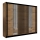 Kledingkast met spiegel SANTINO 250x215 cm eik craft/zwart