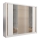 Kledingkast met spiegel SANTINO 250x215 cm wit/eiken craft