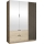 Kledingkast met spiegel VISTA 150x215 cm artisan eiken/grafiet