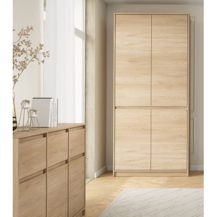 Kledingkast MIYABI 90 x 198 x 52 cm, Cremona-eik