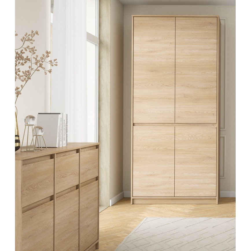 Kledingkast MIYABI 90 x 198 x 52 cm, Cremona-eik