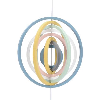 Kleurige hanglamp voor kinderen HOOPS 1xE27/20W/230V Ø 27 cm
