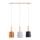 Kleurrijke hanglamp met snoer ASLI 3xE27/15W/230V