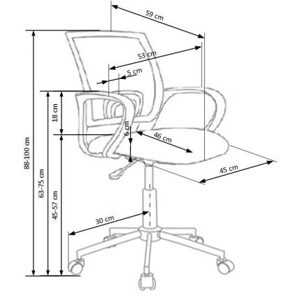 Kleurrijke kantoorstoel SIRAQ