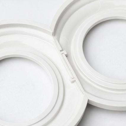 Kliklap - Driedubbele retro-wandcontactdoos met SCHUKO-afdekraam, 230 V, sneeuwwit