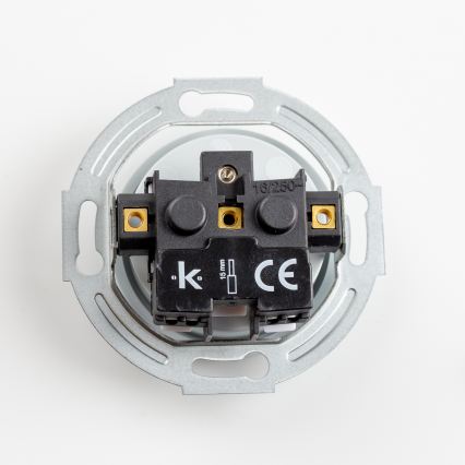 Kliklap - Drievoudig retro wandcontactdoos voor in huis met afdekraam 230V grijs