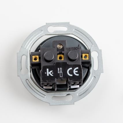 Kliklap - Drievoudige retro-wandcontactdoos met frame, 230 V, antraciet