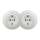 Kliklap - Dubbele retro-wandcontactdoos met afdekraam SCHUKO 230V/16A, wit keramiek
