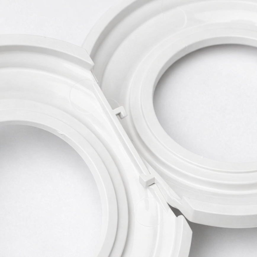 Kliklap - Retro centraal keramisch afdekraam wit