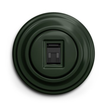 Kliklap - Retro datadoos met afdekraam, groen