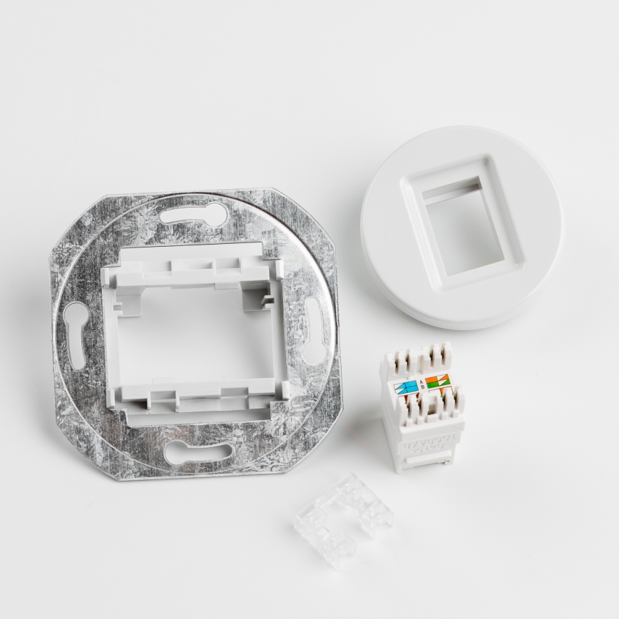 Kliklap - Retro datadoos met afdekraam in sneeuwwit