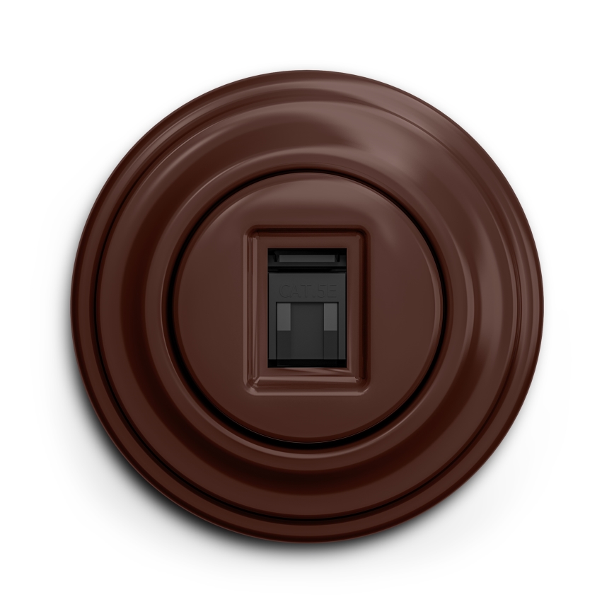 Kliklap - Retro datadoos met bruin frame