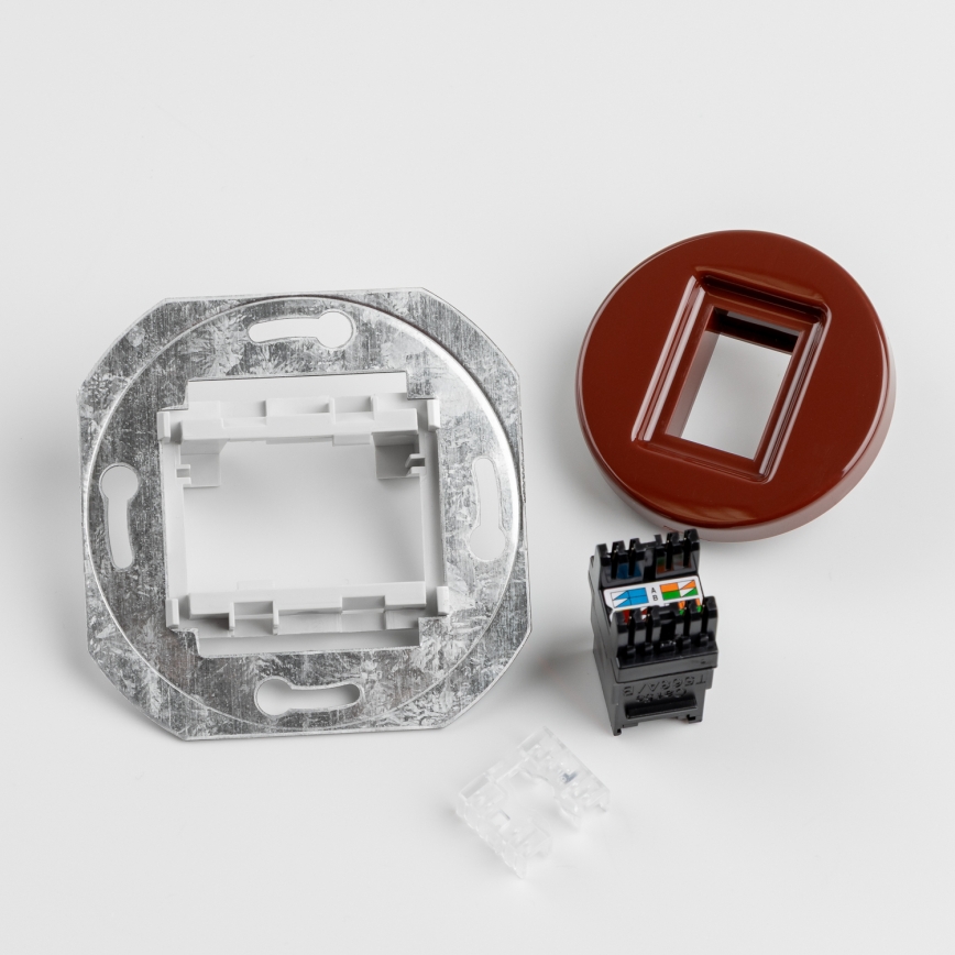 Kliklap - Retro datadoos met bruin frame