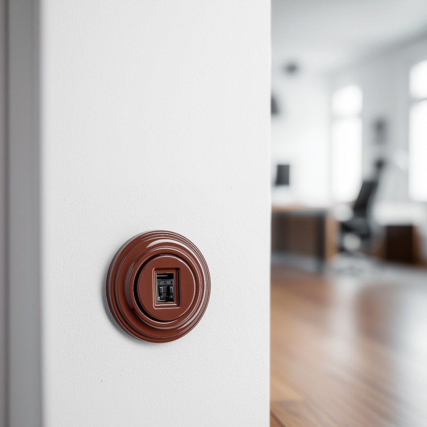 Kliklap - Retro datadoos met bruin frame