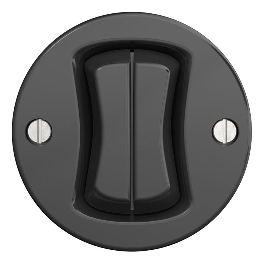 Kliklap - Retro dubbele randloze schakelaar, antraciet