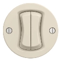 Kliklap - Retro dubbele schakelaar zonder lijst, beige